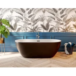 Baignoire Îlot| Baignoire îlot noire Fidji 170x80 cm