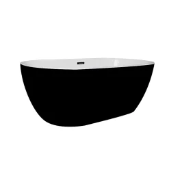Baignoire Îlot| Baignoire îlot noire Fidji 170x80 cm