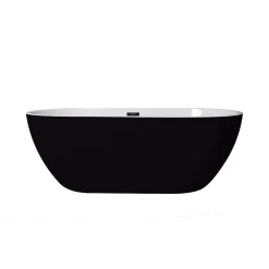 Baignoire Îlot| Baignoire îlot noire Fidji 170x80 cm
