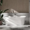 Baignoire Îlot|Bernstein Baignoire îlot NOVA acrylique - 170x80cm - Garantie 5 ans - Sans siphon, Blanc mat, Avec robinet mitigeur 8028B