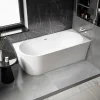 Baignoire D'Angle|Bernstein Baignoire îlot NOVA CORNER acrylique blanc - montage droite -170x78cm - Garantie 5 ans - Sans siphon, Avec robinet mitigeur 1523C