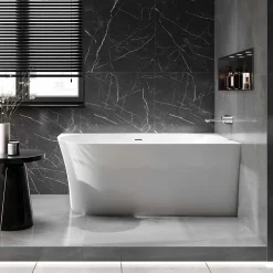 Baignoire Îlot|Bernstein Baignoire îlot NOVA SLIM LINE acrylique - montage droite - Garantie 5 ans - Avec siphon et robinet mitigeur 1523C, 150x78cm