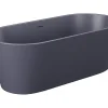 Baignoire Îlot|Vente-unique Baignoire îlot ovale - 255L - 159 x 74 x 56 cm - Bleu mat - Acrylique - LUZECA