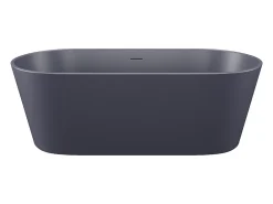 Baignoire Îlot|Vente-unique Baignoire îlot ovale - 255L - 159 x 74 x 56 cm - Bleu mat - Acrylique - LUZECA