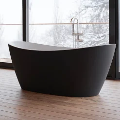 Baignoire Îlot|Spalina Baignoire îlot ovale NEROON 2.0 Noire L. 170 x l. 80 cm, by
