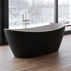 Baignoire Îlot|Spalina Baignoire îlot ovale NEROON 2.0 Noire L. 170 x l. 80 cm, by