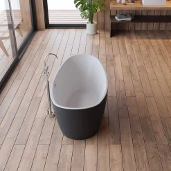Baignoire Îlot|Spalina Baignoire îlot ovale NEROON 2.0 Noire L. 170 x l. 80 cm, by