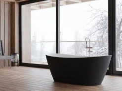 Baignoire Îlot|Spalina Baignoire îlot ovale Venecia, noir mat, 170x80 cm, by