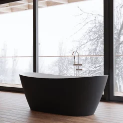 Baignoire Îlot|Spalina Baignoire îlot ovale Venecia, noir mat, 170x80 cm, by
