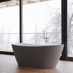Baignoire Îlot|Spalina Baignoire îlot ovale Venecia, gris mat, 170x80 cm, by