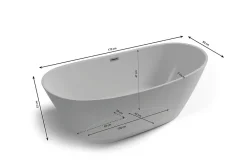 Spalina Baignoire îlot ovale Venecia 170x80 cm, by