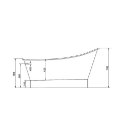 Azura Home Design Baignoire îlot PALAO II 160x68 cm