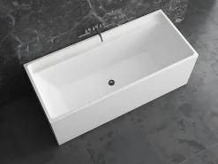 Vente-unique Baignoire îlot rectangulaire - 232 L - 150 x 75 x 60 cm - Blanche - Acrylique - ASPIUS
