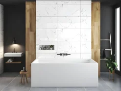 Vente-unique Baignoire îlot rectangulaire - 232 L - 150 x 75 x 60 cm - Blanche - Acrylique - ASPIUS