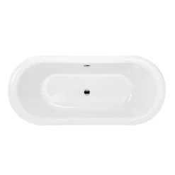 Rogier & Mothes Baignoire îlot retro sur socle ovale PITTSBURGH Blanche 177 cm