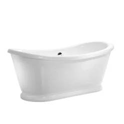 Rogier & Mothes Baignoire îlot retro sur socle ovale PITTSBURGH Blanche 177 cm