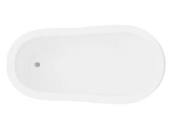 Vente-unique Baignoire îlot rétro avec pieds de lion blancs - 200 L - 145 x 74 x 77 cm - Blanche - NISOS II