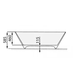 Baignoire Îlot|Azura Home Design Baignoire îlot SIKINOS II 170x70 cm
