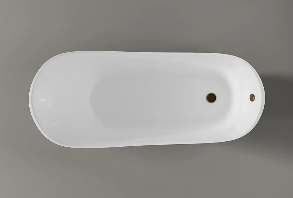 Baignoire Îlot|Bernstein Baignoire îlot sur pieds rétro acrylique PARIS PREMIUM OR - Garantie 5 ans, 175x74cm