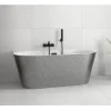 Azura Home Design Baignoire îlot VICA GLAM SILVER 80 cm - 150cm
