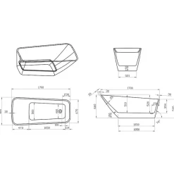Baignoire Îlot|Distribain Baignoire îlot Vico - 170 x 80 x 66 cm