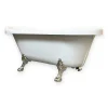 Baignoire Îlot|Eliteshopping Baignoire îlot vintage 170 x 80 cm avec pieds argent Marigold