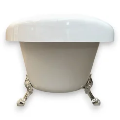 Baignoire Îlot|Eliteshopping Baignoire îlot vintage 170 x 80 cm avec pieds argent Marigold