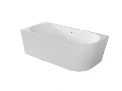 Azura Home Design Baignoire îlot ZOYA GLAM GRAPHITE angle droit - 150 x 75 cm