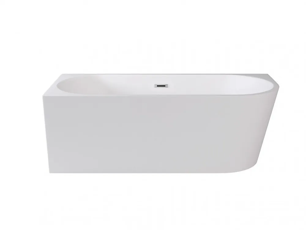 Azura Home Design Baignoire îlot ZOYA GLAM GRAPHITE angle droit - 150 x 75 cm