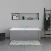 Duravit Baignoire murale acrylique rectangulaire à encastrer, 1 dossier à gauche, 160x70x49,5cm, Sans pieds, Blanc brillant, P3