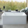 Duravit Baignoire murale acrylique rectangulaire à encastrer, 2 dossiers, 180x80x49,5cm, Garantie 5 ans, Sans pieds, Blanc brillant, P3