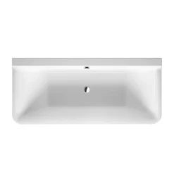Duravit Baignoire murale acrylique rectangulaire à encastrer, 2 dossiers, 180x80x49,5cm, Garantie 5 ans, Sans pieds, Blanc brillant, P3