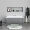 Duravit Baignoire murale acrylique rectangulaire à encastrer salle de bain, 2 dossiers, 160x70x47cm Sans pieds, Blanc, DURAPECOS