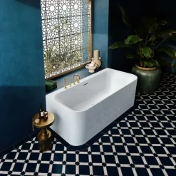 Baignoire Îlot|Villeroy & Boch Baignoire murale semi-îlot Loop & Friends