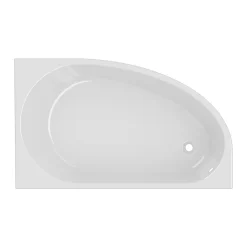 Baignoire Asymétrique| Baignoire pour angle droit Horyn L. 150 cm x l. 90 cm blanc
