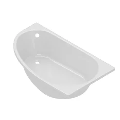 Baignoire Asymétrique| Baignoire pour angle droit Horyn L. 150 cm x l. 90 cm blanc