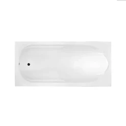 Besco Baignoire rectangulaire - 190 x 80 cm - sans Habillage - avec Pieds - Vidage Chrome - BONA