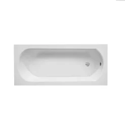 Besco Baignoire rectangulaire - 160 x 75 cm - sans Habillage - avec Pieds - Vidage Chrome - INTRICA