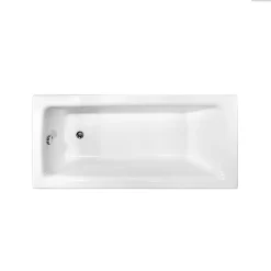 Besco Baignoire rectangulaire - 170 x 75 cm - sans Habillage - avec Pieds - Vidage Chrome - TALIA