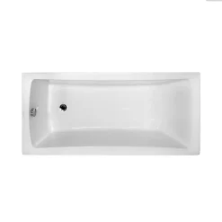 Besco Baignoire rectangulaire - 170 x 70 cm - sans Habillage - avec Pieds - Vidage Chrome - OPTIMA