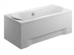Baignoire D'Angle|Badland Baignoire rectangulaire 170 x 80 LONG acrylique blanc + avec Tablier + Pieds + Vidage à chromé