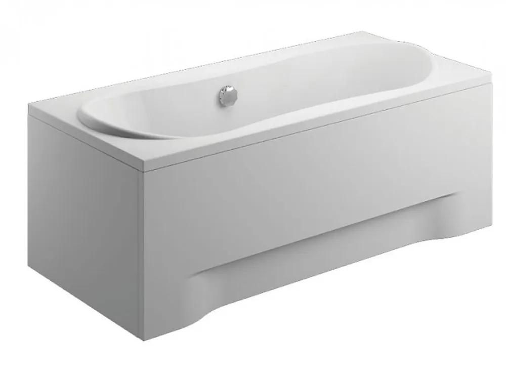 Baignoire D'Angle|Badland Baignoire rectangulaire 170 x 80 LONG acrylique blanc + avec Tablier + Pieds + Vidage à chromé