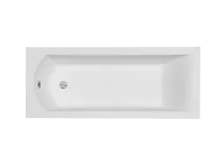 Besco Baignoire rectangulaire blanche à encaster - SHEA SLIM - 170 x 70 cm