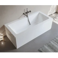 Sanycces Baignoire rectangulaire CUBE blanche 170x80 Tablier non inclus