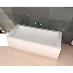 Baignoire Îlot|Sanycces Baignoire rectangulaire CUBE blanche 180x90 Tablier non inclus