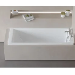 Sanycces Baignoire rectangulaire encastrable BALI blanc brillant 160x70