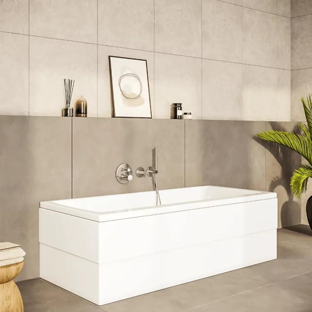 Vitra Baignoire rectangulaire Neon avec pied 180x80cm Blanc