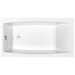 Baignoire Droite|Planète Bain Baignoire rectangulaire 160x75 cm VIRGO encastrable en acrylique + tablier central