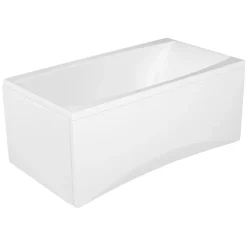 Baignoire Droite|Planète Bain Baignoire rectangulaire 160x75 cm VIRGO encastrable en acrylique + tablier central