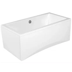 Baignoire Droite|Planète Bain Baignoire rectangulaire 150x75 cm INTRO à encastrer en acrylique + tablier central